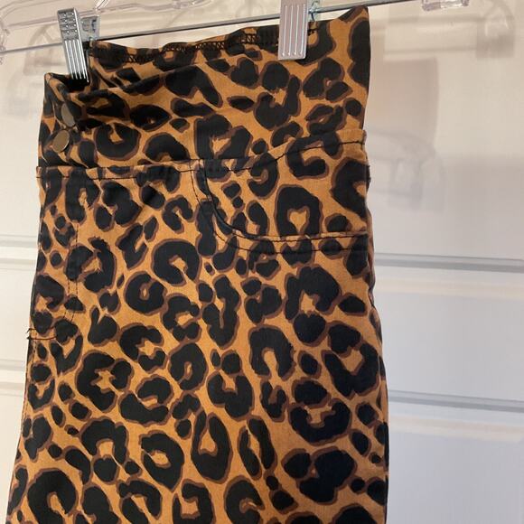 Terra & Sky Brown Animal Print Back Pockets Front faux Pockets 14W - Picture 4 of 5